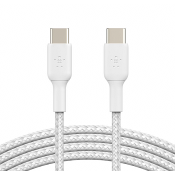 Belkin CAB004bt1MWH USB-C 至 USB-C 編織充電線纜 (白色) (1米)